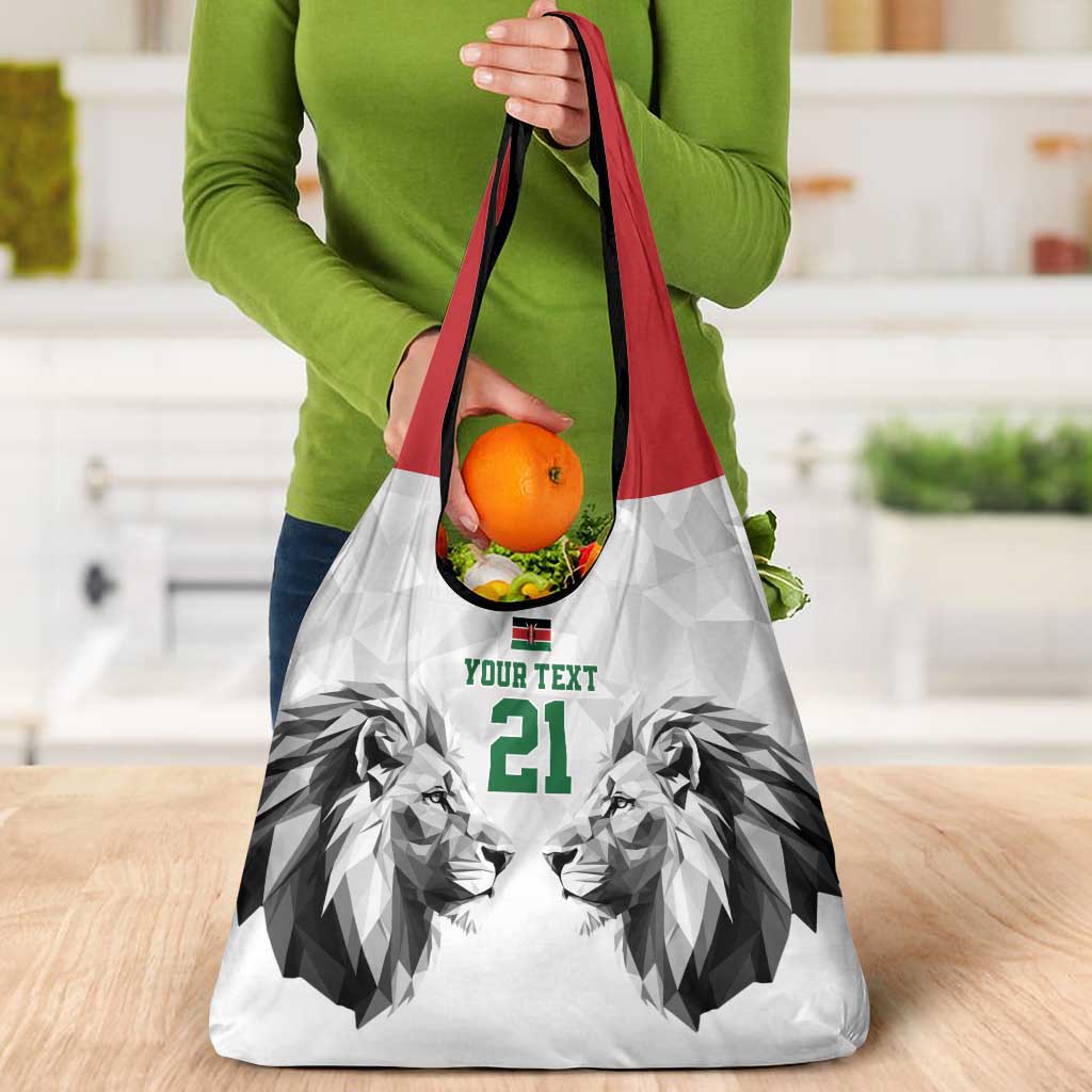 Kenya Rugby Custom Grocery Bag White Kenyan 22-23 Motif - Wonder Print Shop