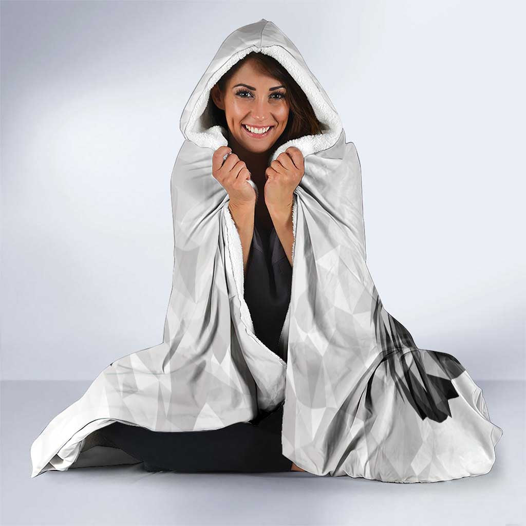 Kenya Rugby Custom Hooded Blanket White Kenyan 22-23 Motif - Wonder Print Shop