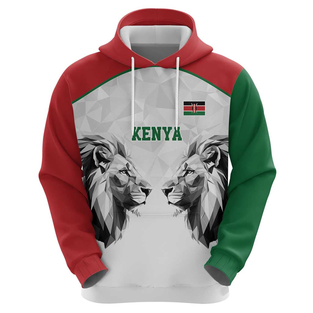 Kenya Rugby Custom Hoodie White Kenyan 22-23 Motif - Wonder Print Shop