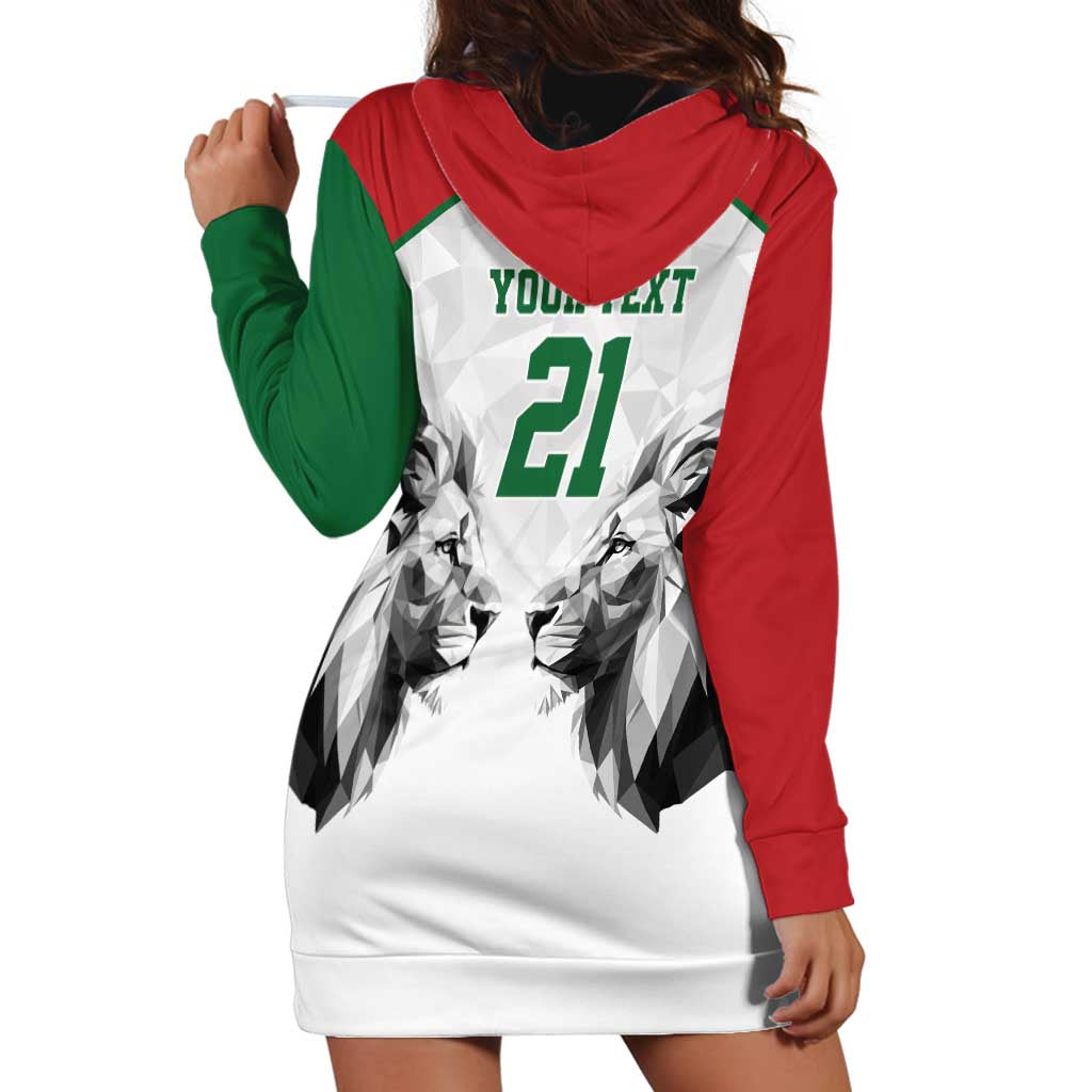 Kenya Rugby Custom Hoodie Dress White Kenyan 22-23 Motif - Wonder Print Shop
