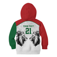 Kenya Rugby Custom Kid Hoodie White Kenyan 22-23 Motif - Wonder Print Shop