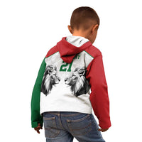 Kenya Rugby Custom Kid Hoodie White Kenyan 22-23 Motif - Wonder Print Shop