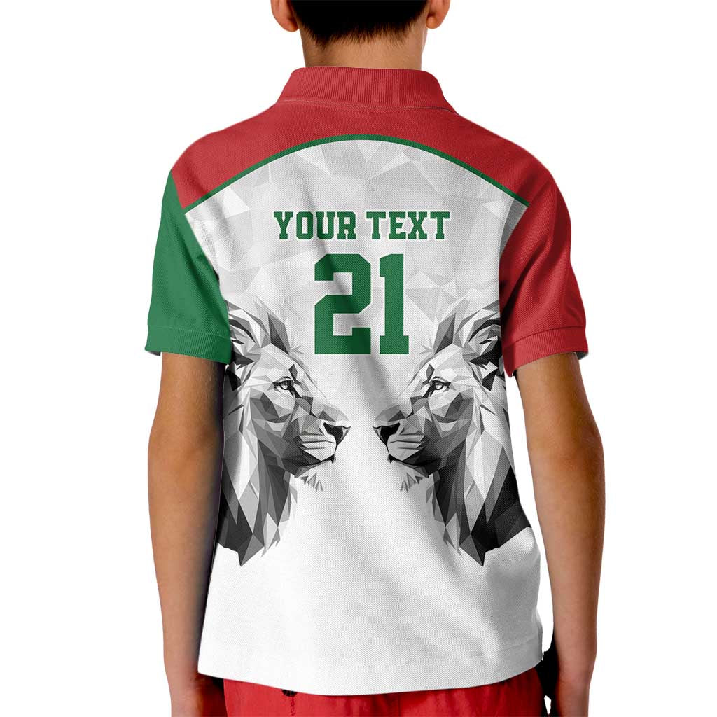 Kenya Rugby Custom Kid Polo Shirt White Kenyan 22-23 Motif - Wonder Print Shop