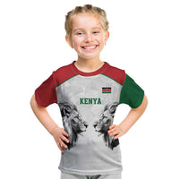 Kenya Rugby Custom Kid T Shirt White Kenyan 22-23 Motif - Wonder Print Shop