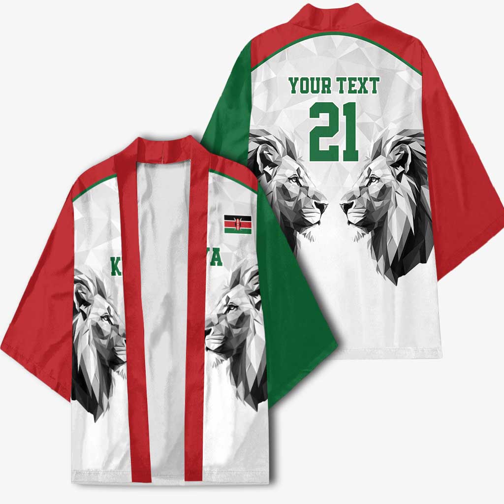 Kenya Rugby Custom Kimono White Kenyan 22-23 Motif - Wonder Print Shop