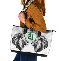 Kenya Rugby Custom Leather Tote Bag White Kenyan 22-23 Motif - Wonder Print Shop