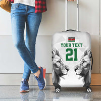 Kenya Rugby Custom Luggage Cover White Kenyan 22-23 Motif - Wonder Print Shop
