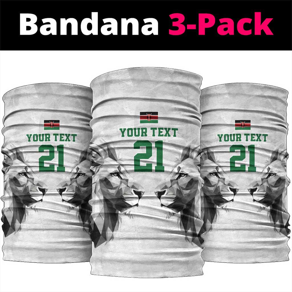 Kenya Rugby Custom Neck Gaiter White Kenyan 22-23 Motif - Wonder Print Shop
