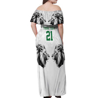 Kenya Rugby Custom Off Shoulder Maxi Dress White Kenyan 22-23 Motif - Wonder Print Shop