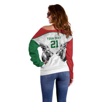 Kenya Rugby Custom Off Shoulder Sweater White Kenyan 22-23 Motif - Wonder Print Shop