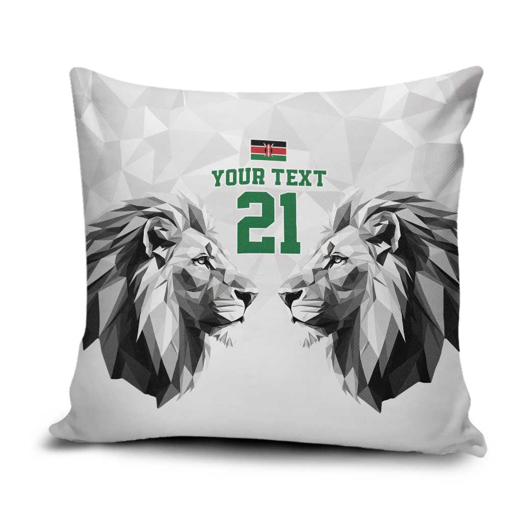 Kenya Rugby Custom Pillow Cover White Kenyan 22-23 Motif - Wonder Print Shop