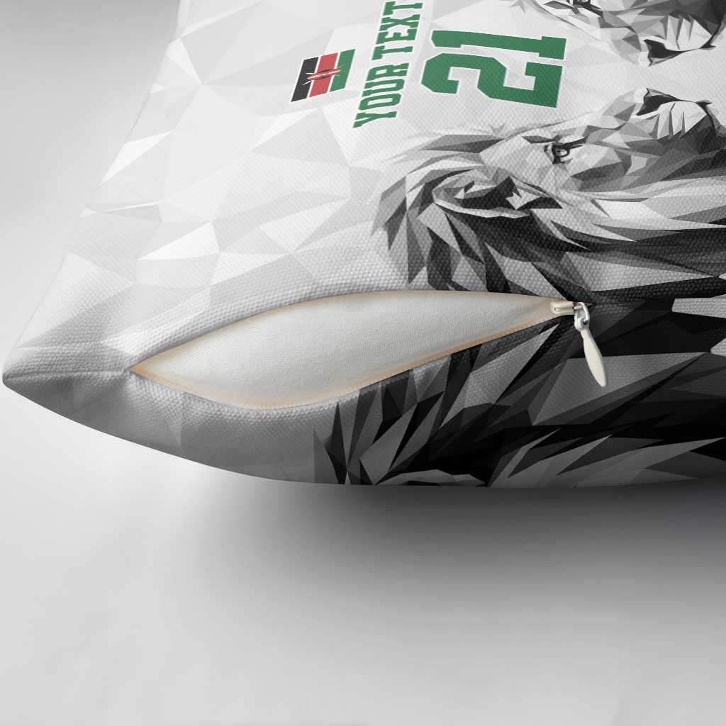 Kenya Rugby Custom Pillow Cover White Kenyan 22-23 Motif - Wonder Print Shop