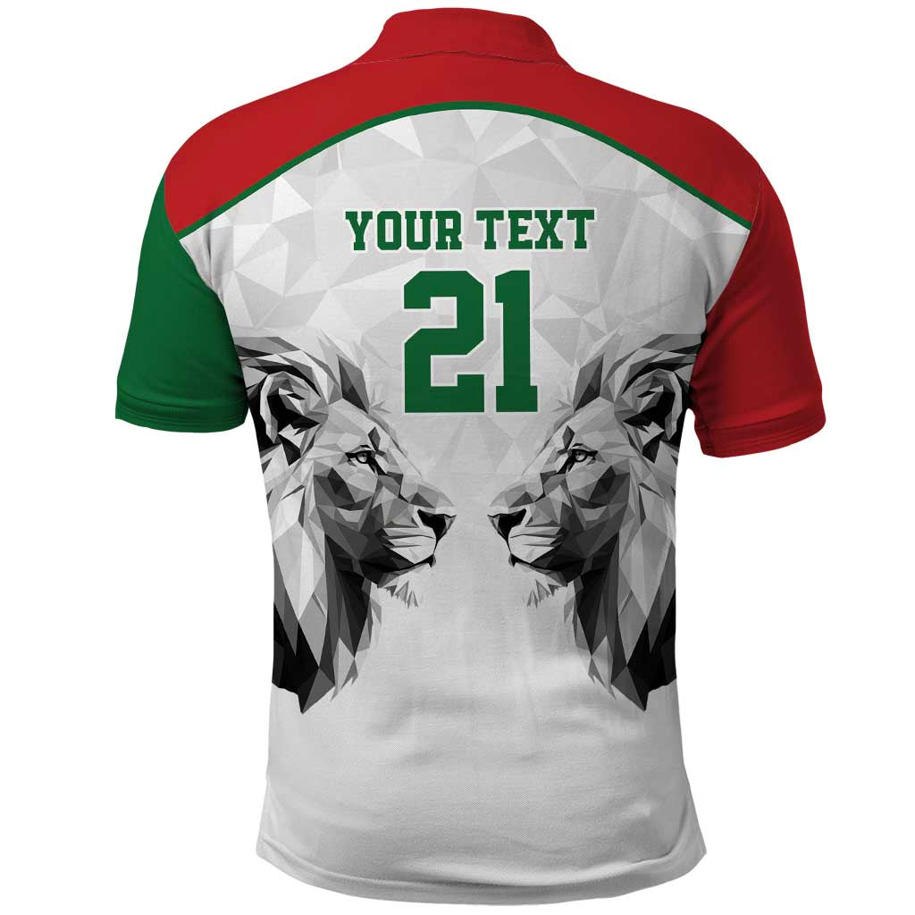 Kenya Rugby Custom Polo Shirt White Kenyan 22-23 Motif - Wonder Print Shop