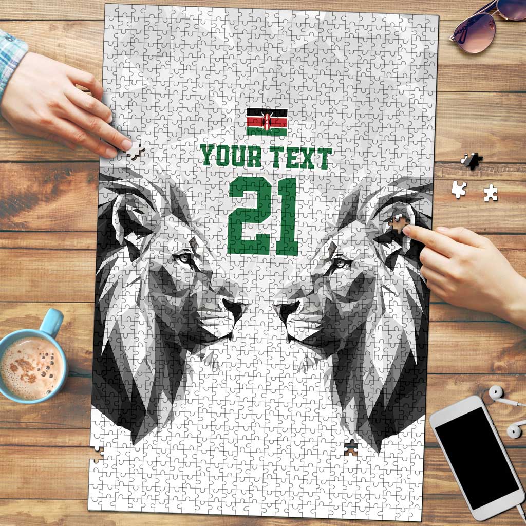 Kenya Rugby Custom Puzzle White Kenyan 22-23 Motif - Wonder Print Shop