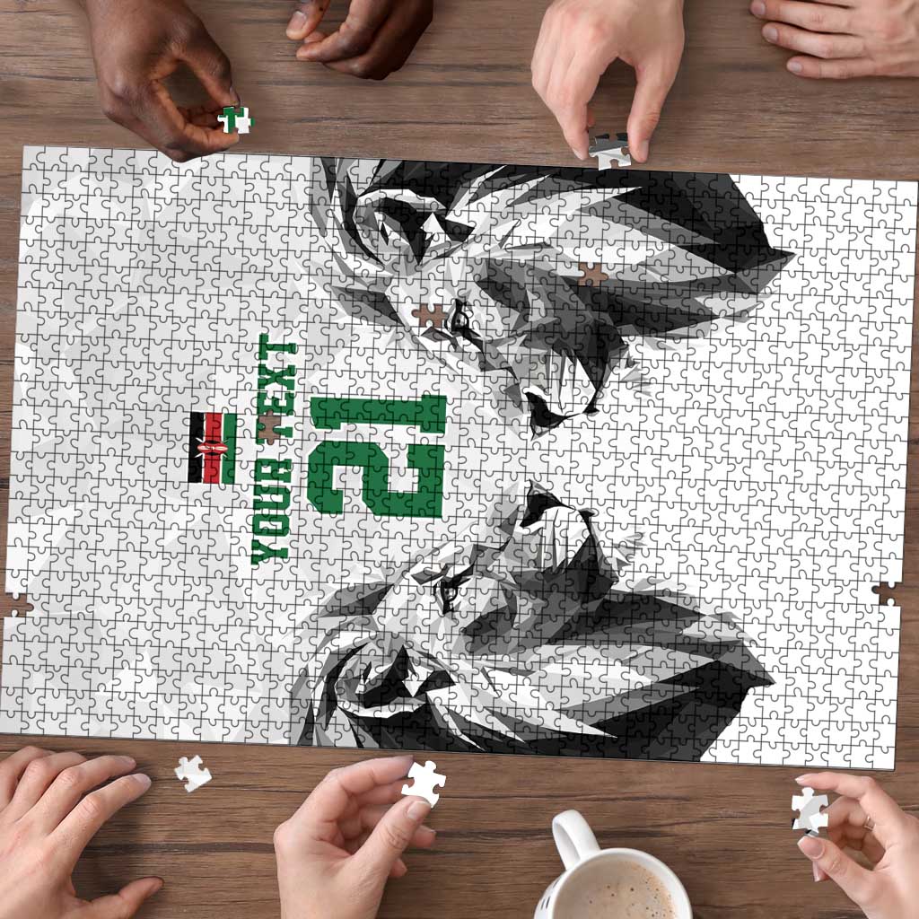 Kenya Rugby Custom Puzzle White Kenyan 22-23 Motif - Wonder Print Shop