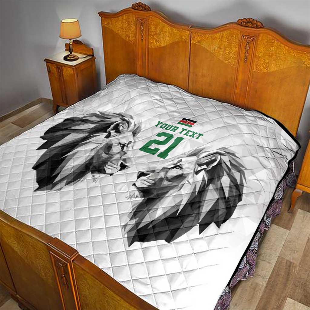 Kenya Rugby Custom Quilt White Kenyan 22-23 Motif - Wonder Print Shop