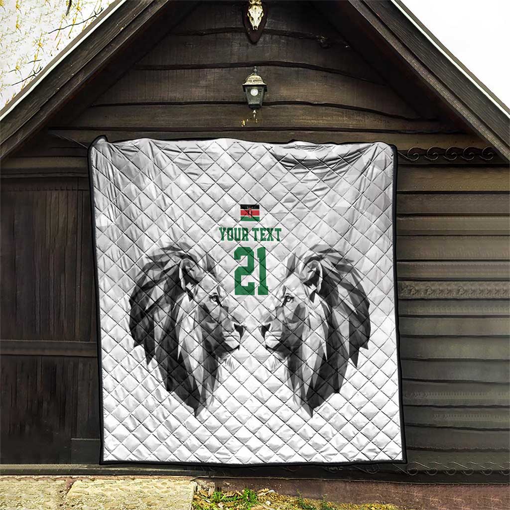Kenya Rugby Custom Quilt White Kenyan 22-23 Motif - Wonder Print Shop