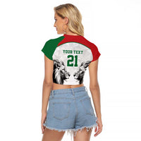 Kenya Rugby Custom Raglan Cropped T Shirt White Kenyan 22-23 Motif - Wonder Print Shop