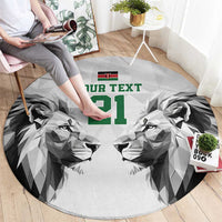 Kenya Rugby Custom Round Carpet White Kenyan 22-23 Motif - Wonder Print Shop