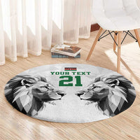 Kenya Rugby Custom Round Carpet White Kenyan 22-23 Motif - Wonder Print Shop