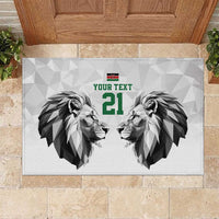 Kenya Rugby Custom Rubber Doormat White Kenyan 22-23 Motif - Wonder Print Shop