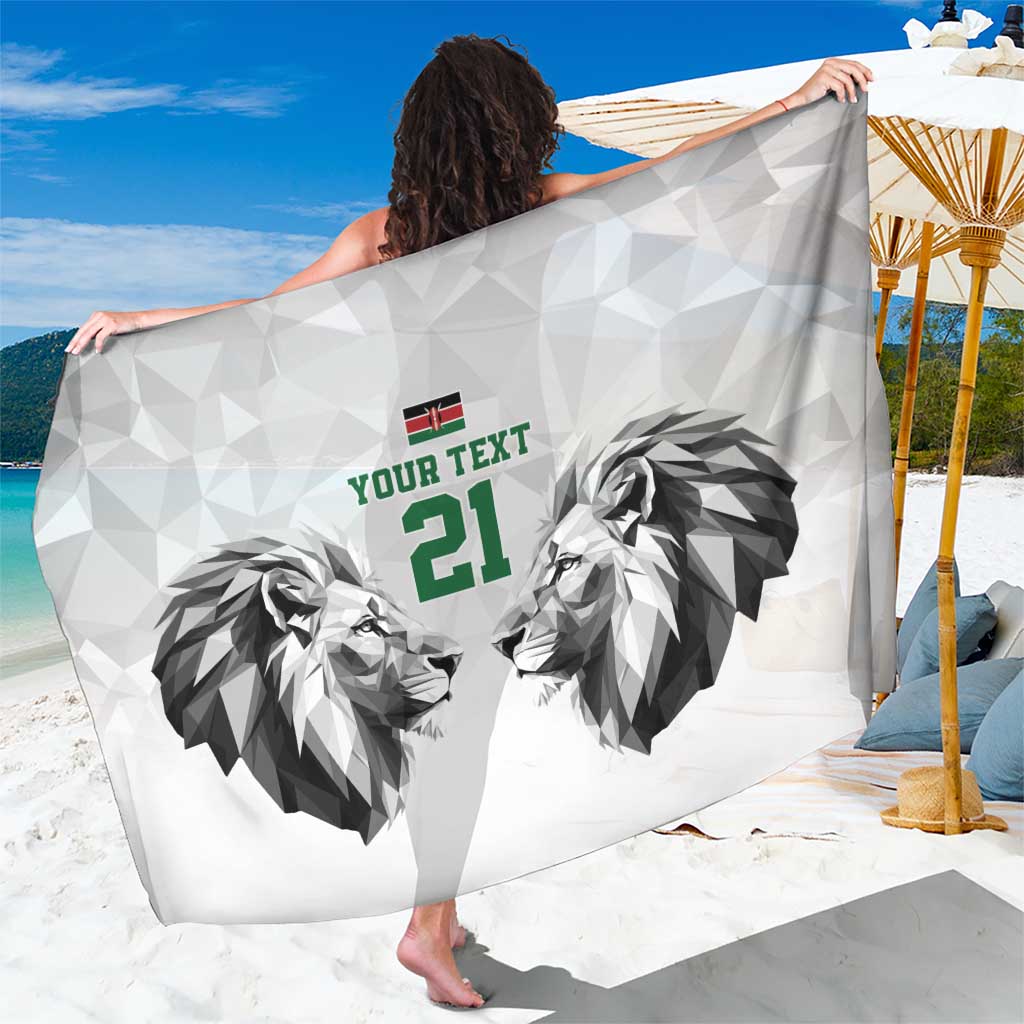 Kenya Rugby Custom Sarong White Kenyan 22-23 Motif - Wonder Print Shop