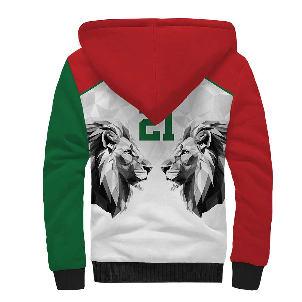 Kenya Rugby Custom Sherpa Hoodie White Kenyan 22-23 Motif - Wonder Print Shop