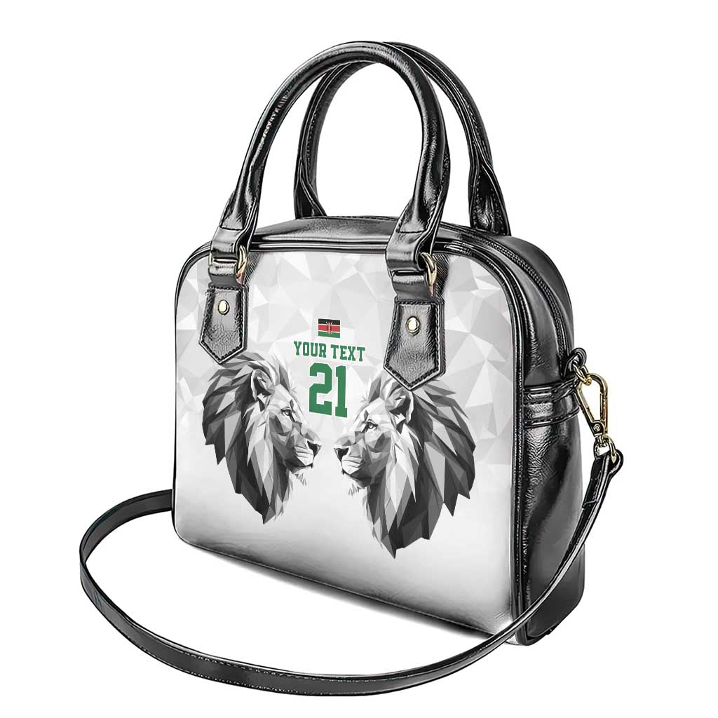 Kenya Rugby Custom Shoulder Handbag White Kenyan 22-23 Motif - Wonder Print Shop