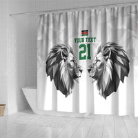 Kenya Rugby Custom Shower Curtain White Kenyan 22-23 Motif - Wonder Print Shop