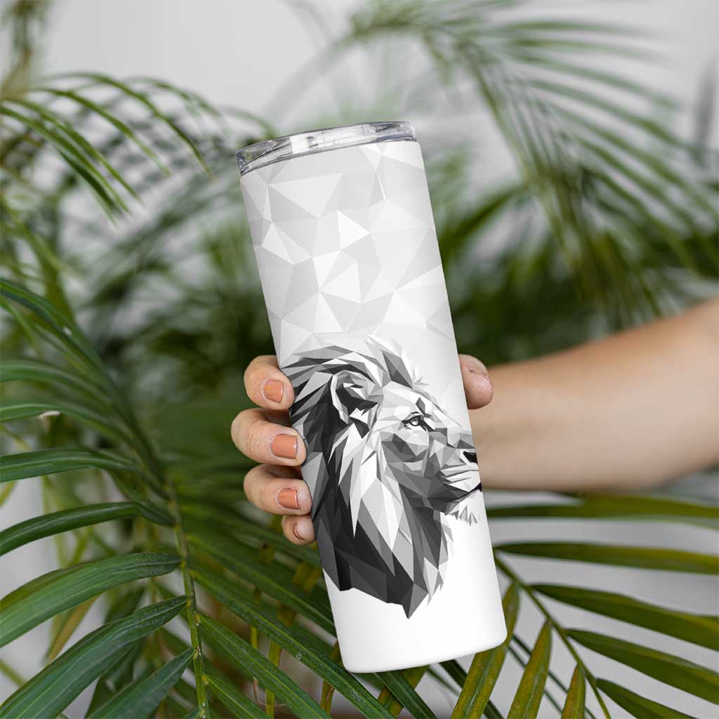 Kenya Rugby Custom Skinny Tumbler White Kenyan 22-23 Motif - Wonder Print Shop
