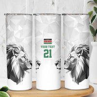 Kenya Rugby Custom Skinny Tumbler White Kenyan 22-23 Motif - Wonder Print Shop