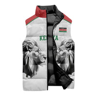 Kenya Rugby Custom Sleeveless Puffer Jacket White Kenyan 22-23 Motif - Wonder Print Shop