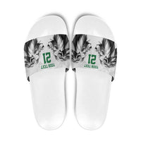 Kenya Rugby Custom Slide Sandals White Kenyan 22-23 Motif - Wonder Print Shop