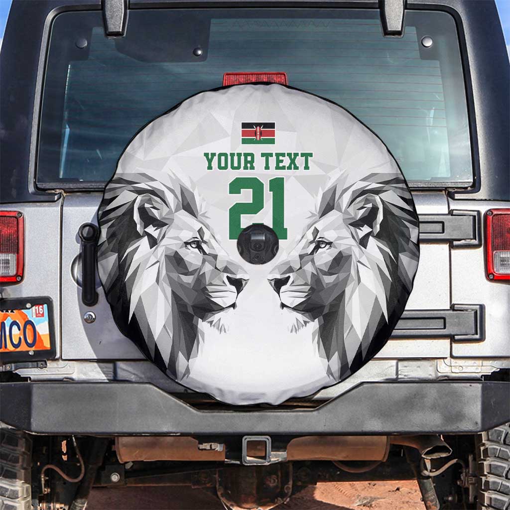 Kenya Rugby Custom Spare Tire Cover White Kenyan 22-23 Motif - Wonder Print Shop