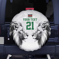 Kenya Rugby Custom Spare Tire Cover White Kenyan 22-23 Motif - Wonder Print Shop