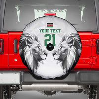 Kenya Rugby Custom Spare Tire Cover White Kenyan 22-23 Motif - Wonder Print Shop