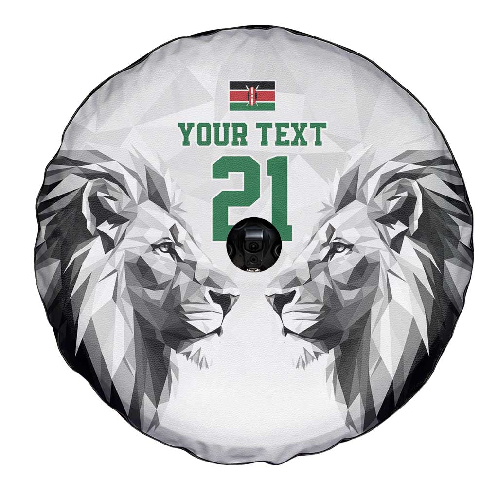 Kenya Rugby Custom Spare Tire Cover White Kenyan 22-23 Motif - Wonder Print Shop
