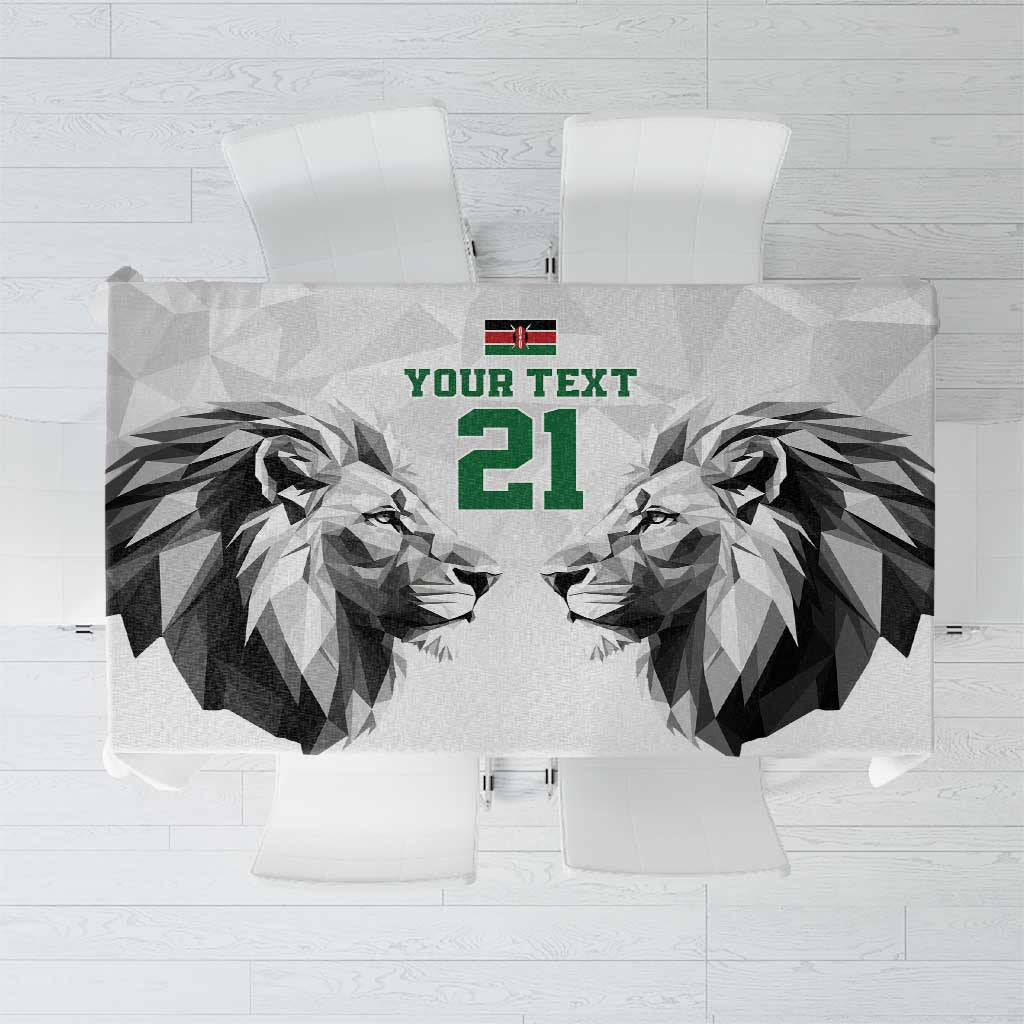 Kenya Rugby Custom Tablecloth White Kenyan 22-23 Motif - Wonder Print Shop
