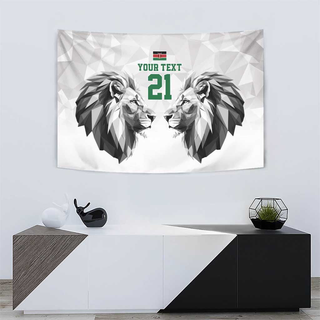 Kenya Rugby Custom Tapestry White Kenyan 22-23 Motif - Wonder Print Shop