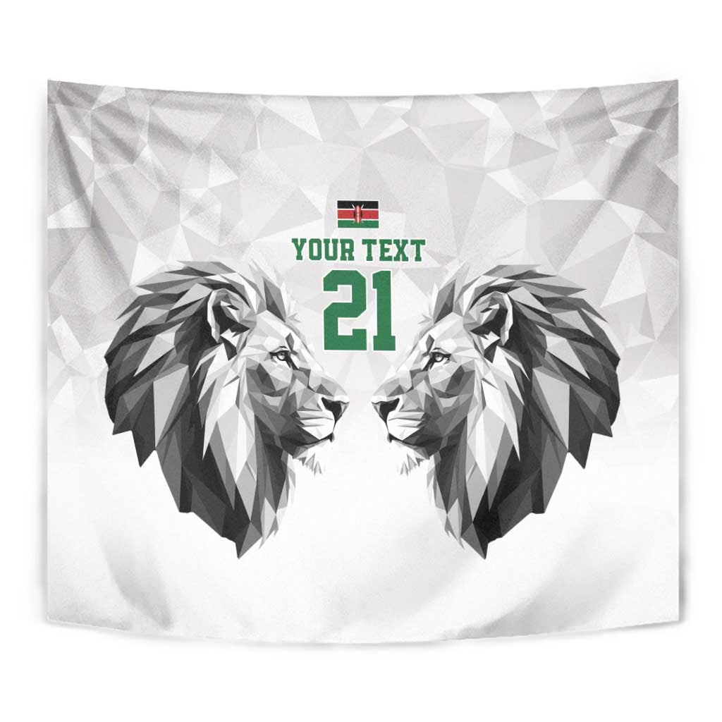 Kenya Rugby Custom Tapestry White Kenyan 22-23 Motif - Wonder Print Shop