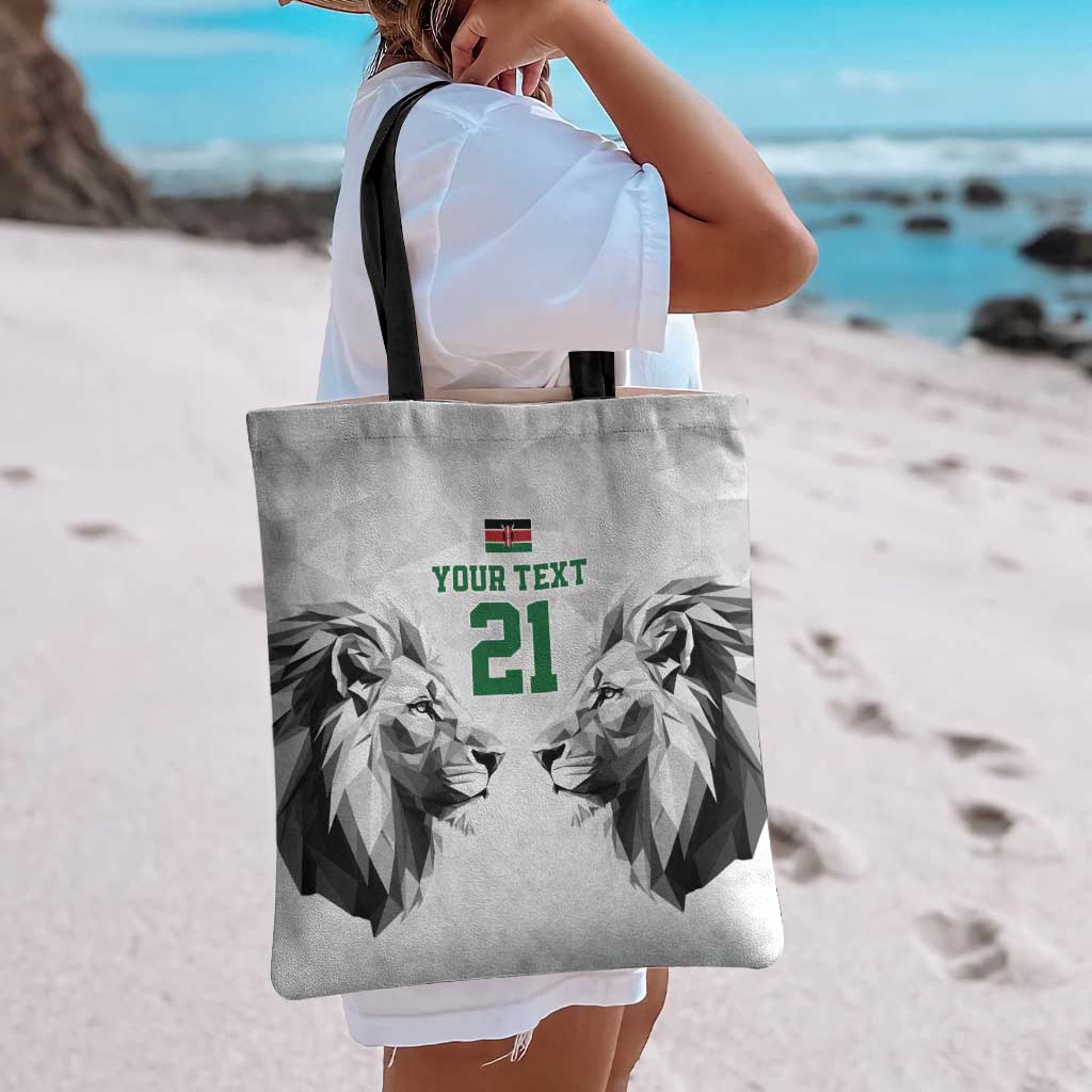 Kenya Rugby Custom Tote Bag White Kenyan 22-23 Motif - Wonder Print Shop