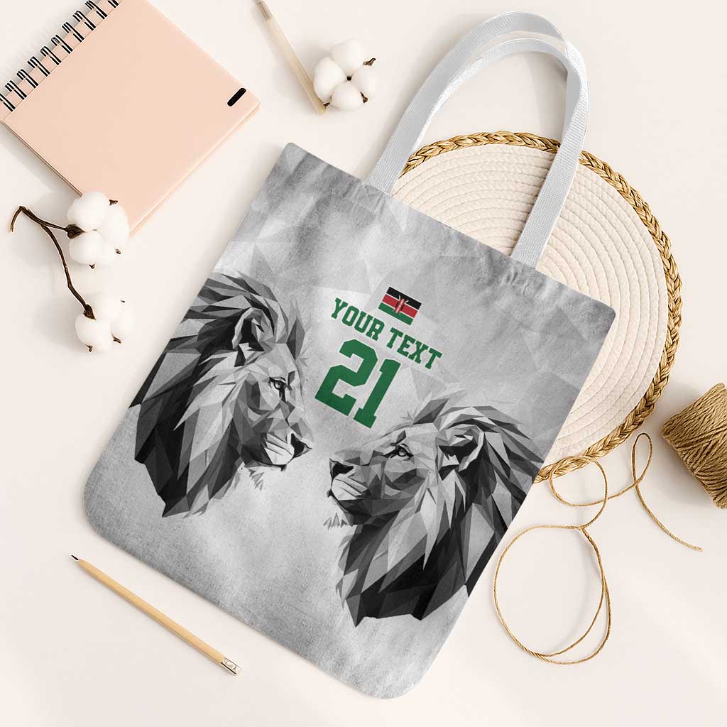 Kenya Rugby Custom Tote Bag White Kenyan 22-23 Motif - Wonder Print Shop