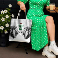 Kenya Rugby Custom Tote Bag White Kenyan 22-23 Motif - Wonder Print Shop