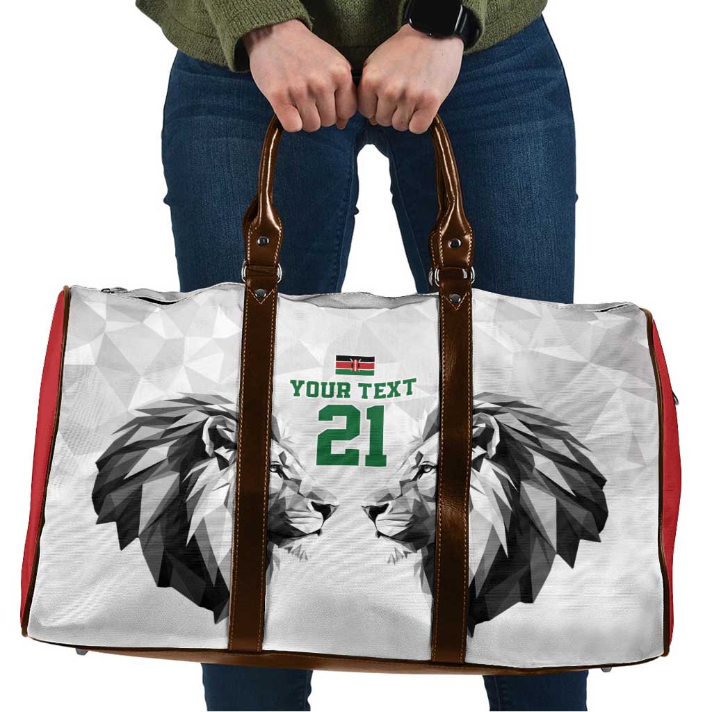 Kenya Rugby Custom Travel Bag White Kenyan 22-23 Motif - Wonder Print Shop