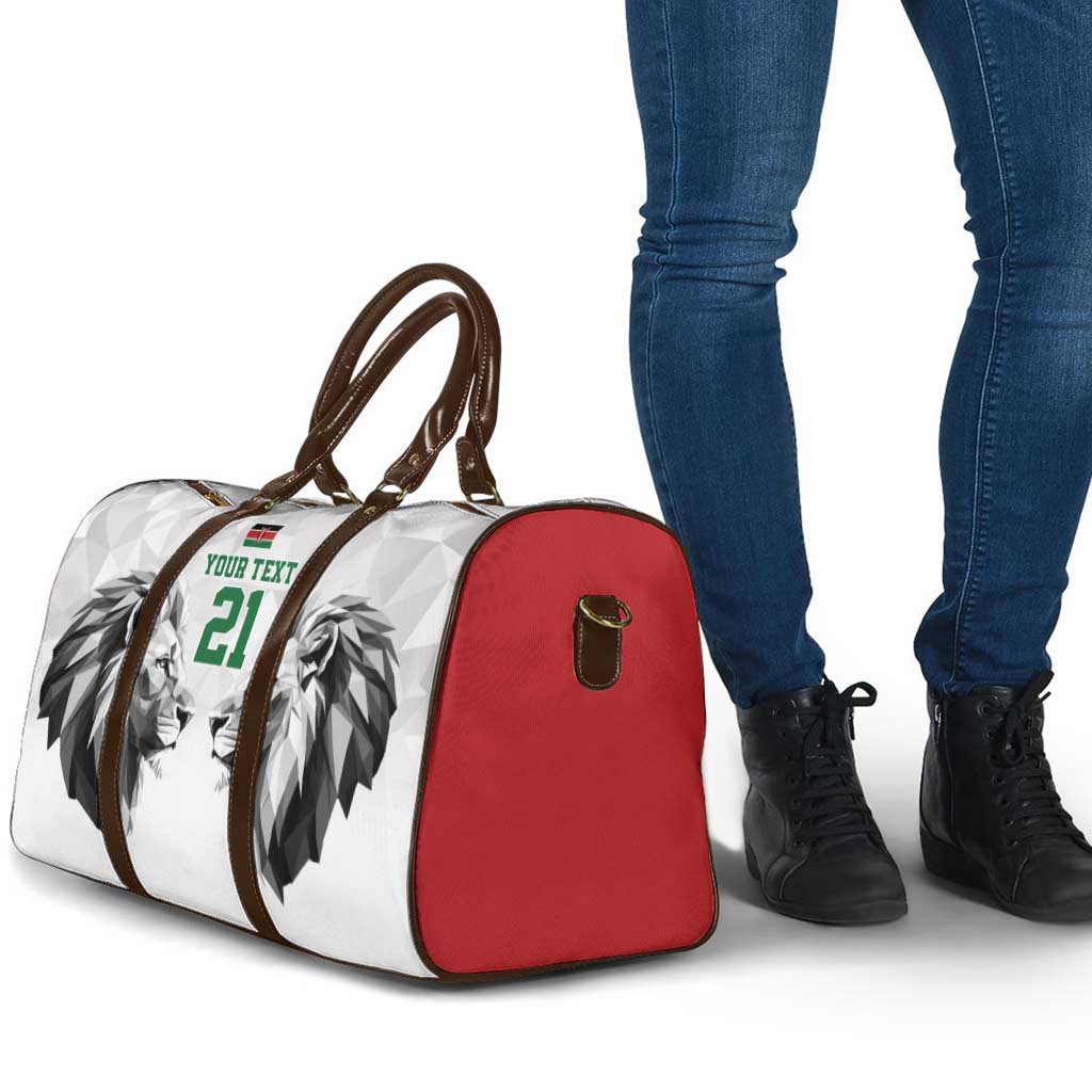 Kenya Rugby Custom Travel Bag White Kenyan 22-23 Motif - Wonder Print Shop