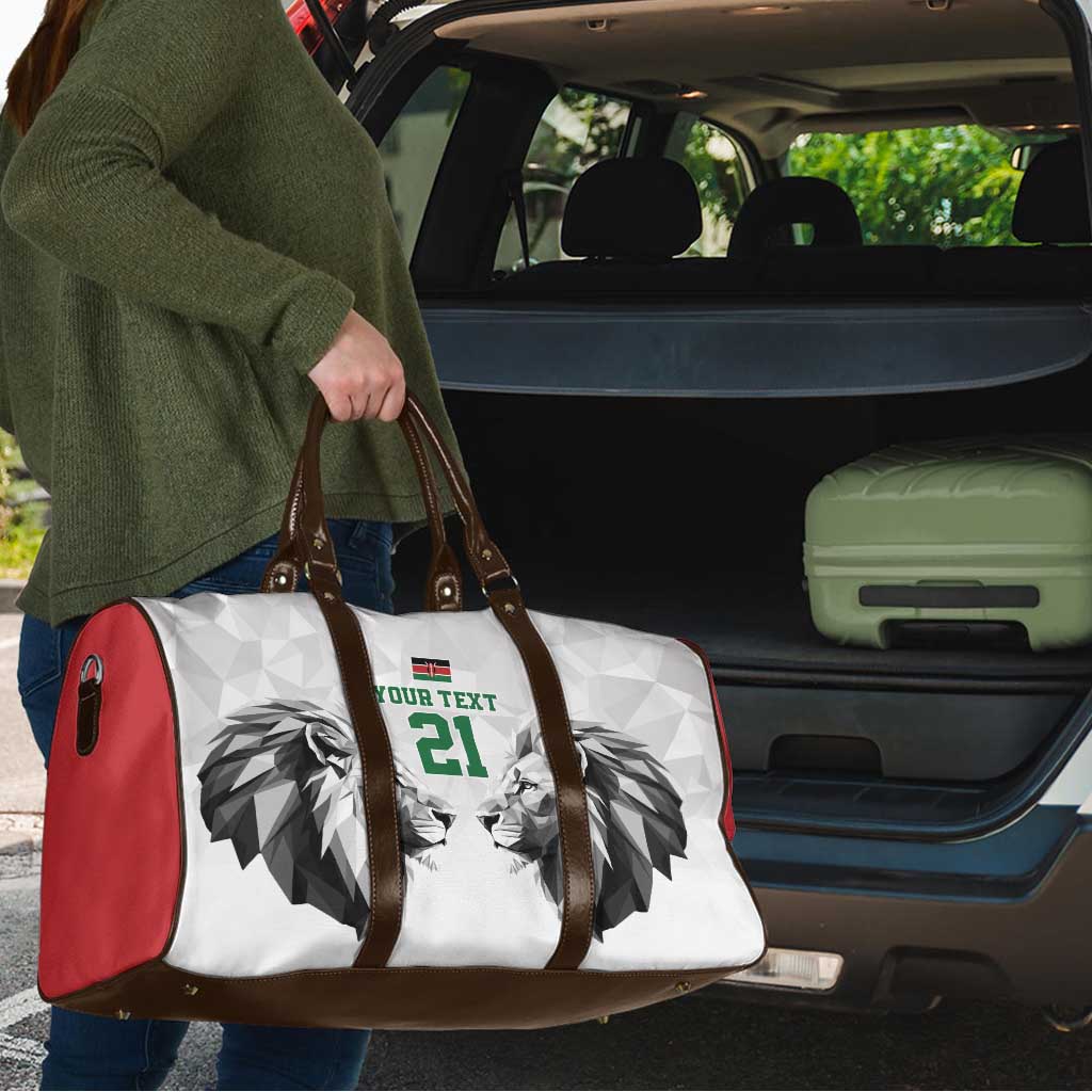Kenya Rugby Custom Travel Bag White Kenyan 22-23 Motif - Wonder Print Shop