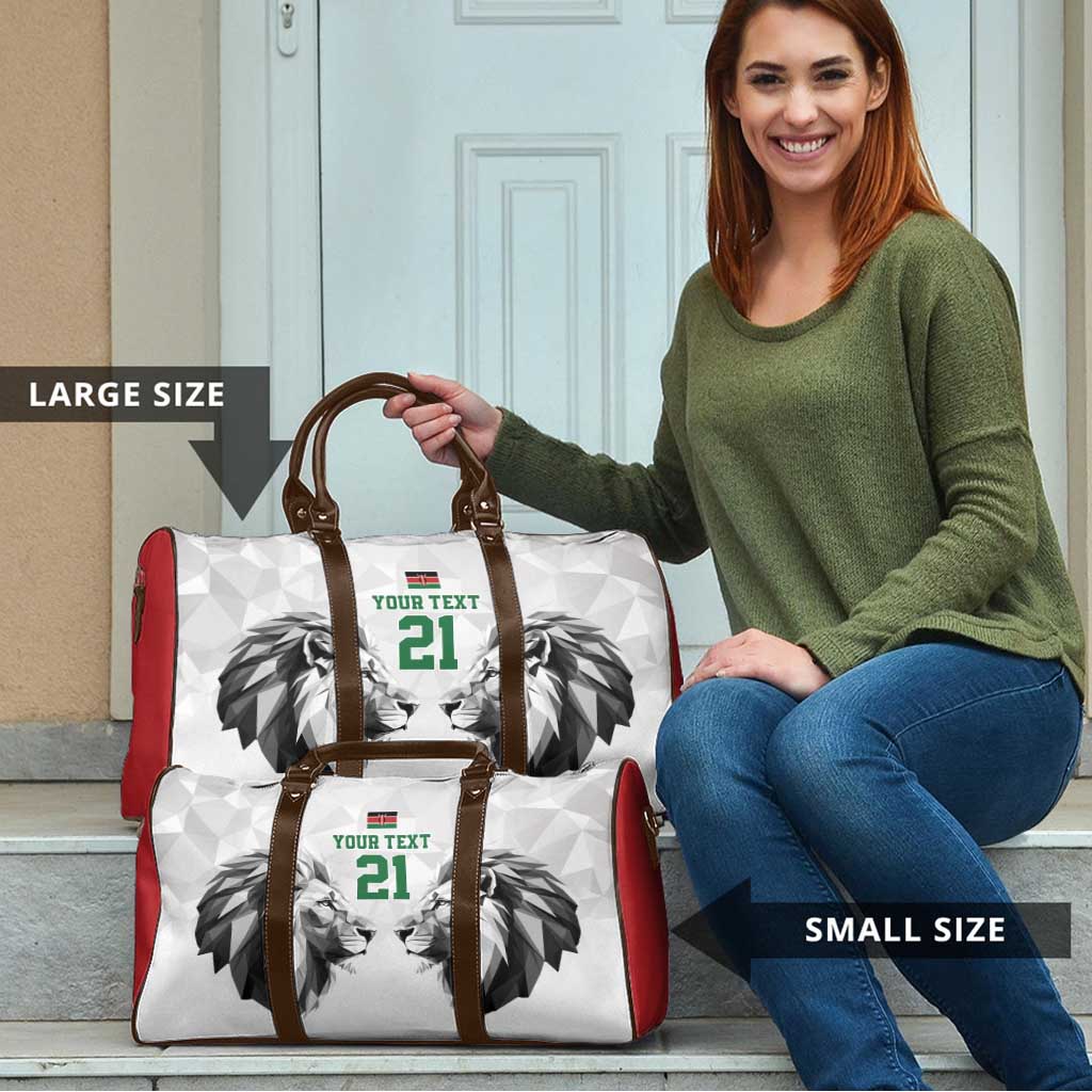 Kenya Rugby Custom Travel Bag White Kenyan 22-23 Motif - Wonder Print Shop