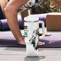 Kenya Rugby Custom Tumbler With Handle White Kenyan 22-23 Motif - Wonder Print Shop