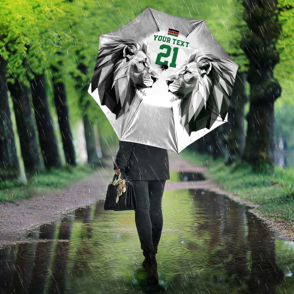 Kenya Rugby Custom Umbrella White Kenyan 22-23 Motif - Wonder Print Shop