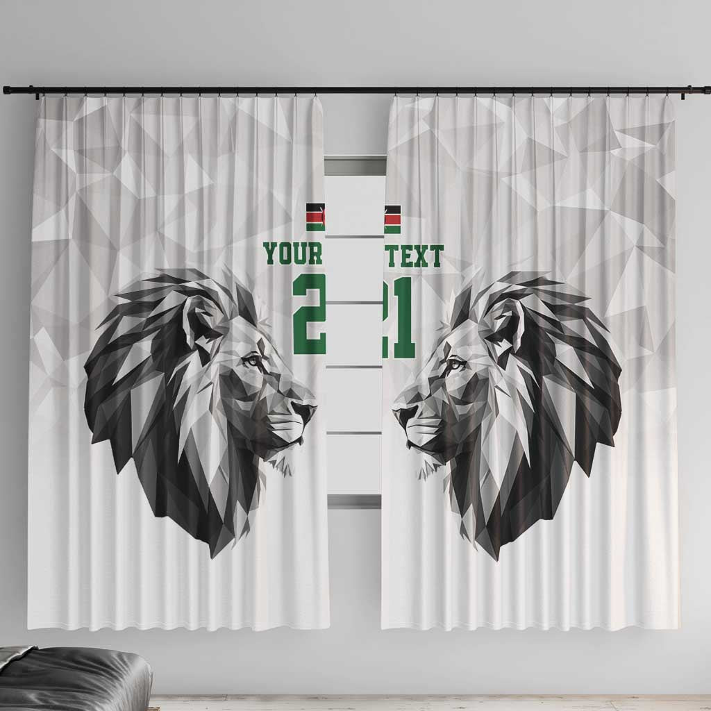 Kenya Rugby Custom Window Curtain White Kenyan 22-23 Motif - Wonder Print Shop